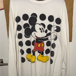 Vintage 90s MICKEY & CO Polkadot Graphic Long Sleeve Tee One Size Fits Most